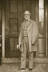 General Robert E. Lee Standing Outside His House in Richmond
