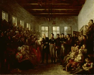 The Prince of Orange Visiting Flood Victims at the Almoners Orphanage