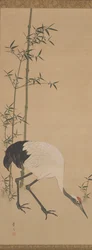 Cranes, Bamboo and Pine, Edo Period