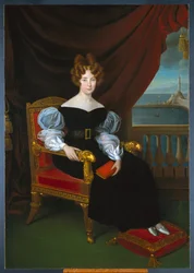 Maria Brignole Sale De Ferrari, Duchess of Galliera. Painting by Matteo Antonio Picasso