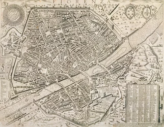 Map of Florence, 1595