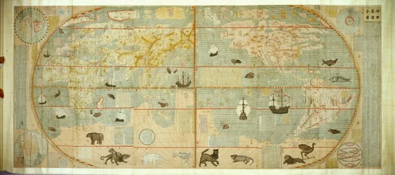 Kunyu Wanguo Quantu, Map of the Myriad Countries of the World, 1602