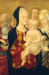 Madonna and Child with Saint Jerome, Saint Catherine of Alexandria, and Angels