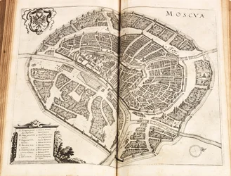 Map of Moscow (from Newe Archontologia cosmica by Johann Ludwig Gottfried)