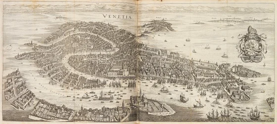 Panorama of Venice. From Newe Archontologia cosmica by Johann Ludwig Gottfried