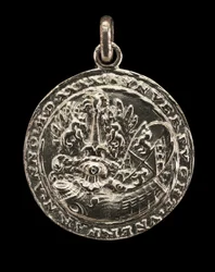 Shield, Cuirass, Casque, and Crest [reverse], 1541