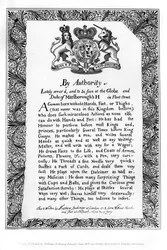 Calligraphic Exhibition Bill of Matthew Buchinger, Dwarf of Nurnburg