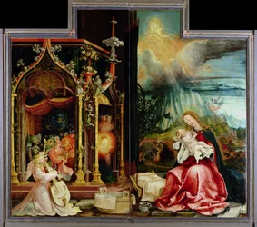 Nativity and Concert of Angels from the Isenheim Altarpiece, Central Panel
