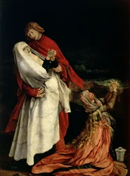 Virgin and Mary Magdalen at the Foot of the Cross, detail from the Isenheim Altarpiece (detail)