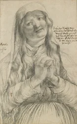 An Elderly Woman with Clasped Hands