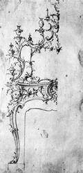 Design for a chimneypiece, 1750s, 1929