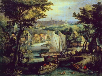 River landscape, by Mathys Bril Younger