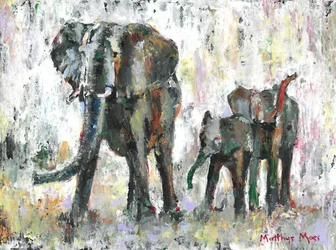African Elephant Family