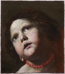 Head of a girl with a coral necklace