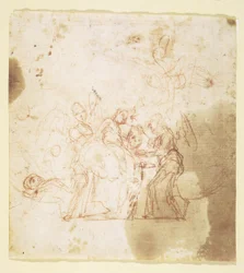 St John the Baptist as a Child Ministered to by Angels (?)