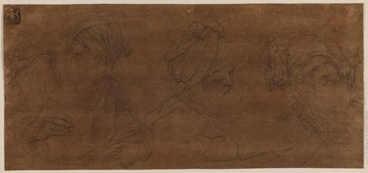 Three Studies of an Old Man Wearing a Turban