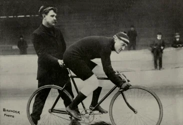 Portrait of American cyclist Frank Kramer