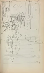 Italian Sketchbook: Stairs with Figures Page 165, 1898-1899