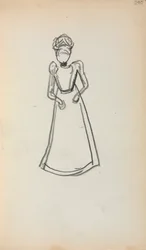 Italian Sketchbook: Standing Woman, page 240, 1898-1899