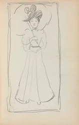 Italian Sketchbook: Standing Woman with Parasol Page 233