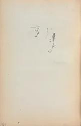 Italian Sketchbook: Two Profiles page 258, 1898-1899