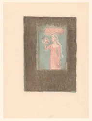 Young Girl with Flowers by a Window