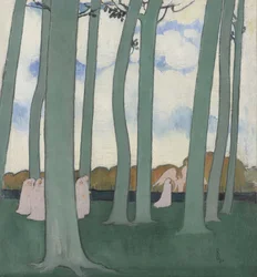 Landscape with Green Trees or Beech Trees in Kerduel