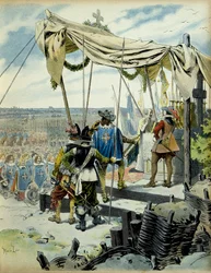 History of France: The Siege of La Rochelle in 1627-1628. Cardinal Richelieu
