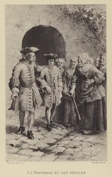 Jean-Jacques Rousseau with the old women