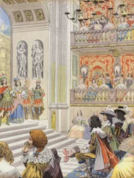 Performance in the Theatre of Palais Cardinal of Mirame, the Play Written by Richelieu and Desmarets