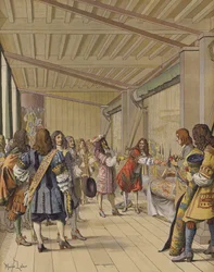 Visit of King Louis XIV to Gobelins, Lebrun Showing Him the Workshops