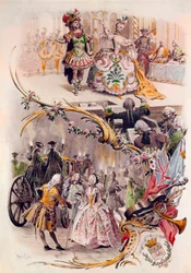 Wedding Menu with Illustration by Maurice Leloir