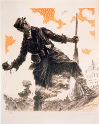 French WWI Propaganda Poster Journée du Poilu. 25 et 26 décembre 1915, pub. 1915