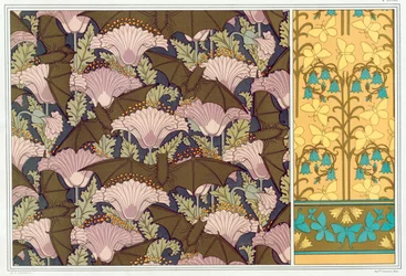 Designs for a Wall Hanging with Bats and Poppies