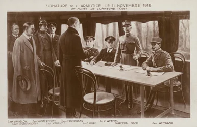Signing of the Armistice to End the First World War, Forest of Compiegne, France