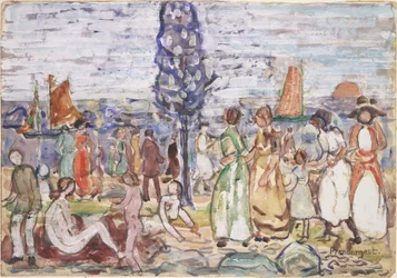 Beach with Blue Tree