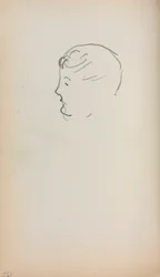 Italian Sketchbook: Head of a Man in Profile (page 150)