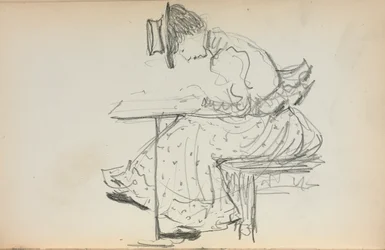 Italian Sketchbook: Seated Woman (page 107)
