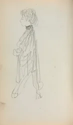 Italian Sketchbook: Standing Woman in Profile (page 51)
