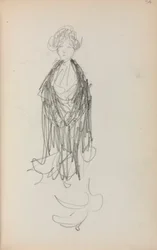 Italian Sketchbook: Standing Woman with Shawl (page 54)