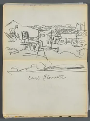 Sketchbook: The Granite Shore Hotel, Rockport, East Gloucester (page 080 & 81)