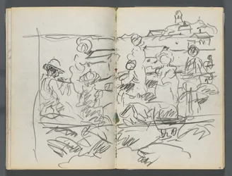 Sketchbook: The Dells, No. 127, Figures in a Landscape (page 098 & 99)