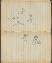 Sketchbook, page 094 & 95: Swimming Figures
