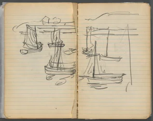 Sketchbook, page 124 & 125: Sailboats