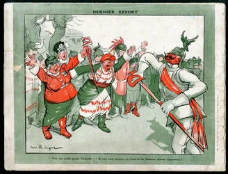Illustration of Maurice Radiguet in Mode in Germany, ca. 1915 - Last Effort - War of 14-18, Germany Prussia, Fashion, Triplice - William II