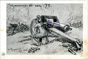 Postcard, Satirical in B & W