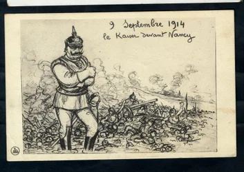 Postcard, Satirical in B & W