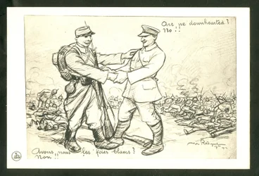 Postcard, Satirical in B & W