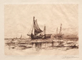 Fishing Boats on the Beach at Scheveningen