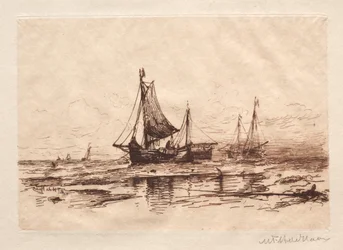 Fishing Boats on the Beach at Scheveningen